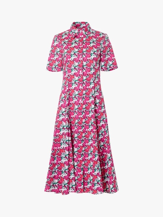 Jonathan Cohen Dresses & Skirts - Jonathan Cohen Floral Pink Short-Sleeve Shirt Dress Small